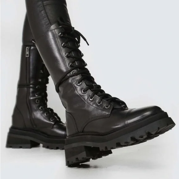 Zadig & Voltaire Women's Ride Block Heel High Ankle Boots size 39 (US 8) Black - Picture 1 of 14